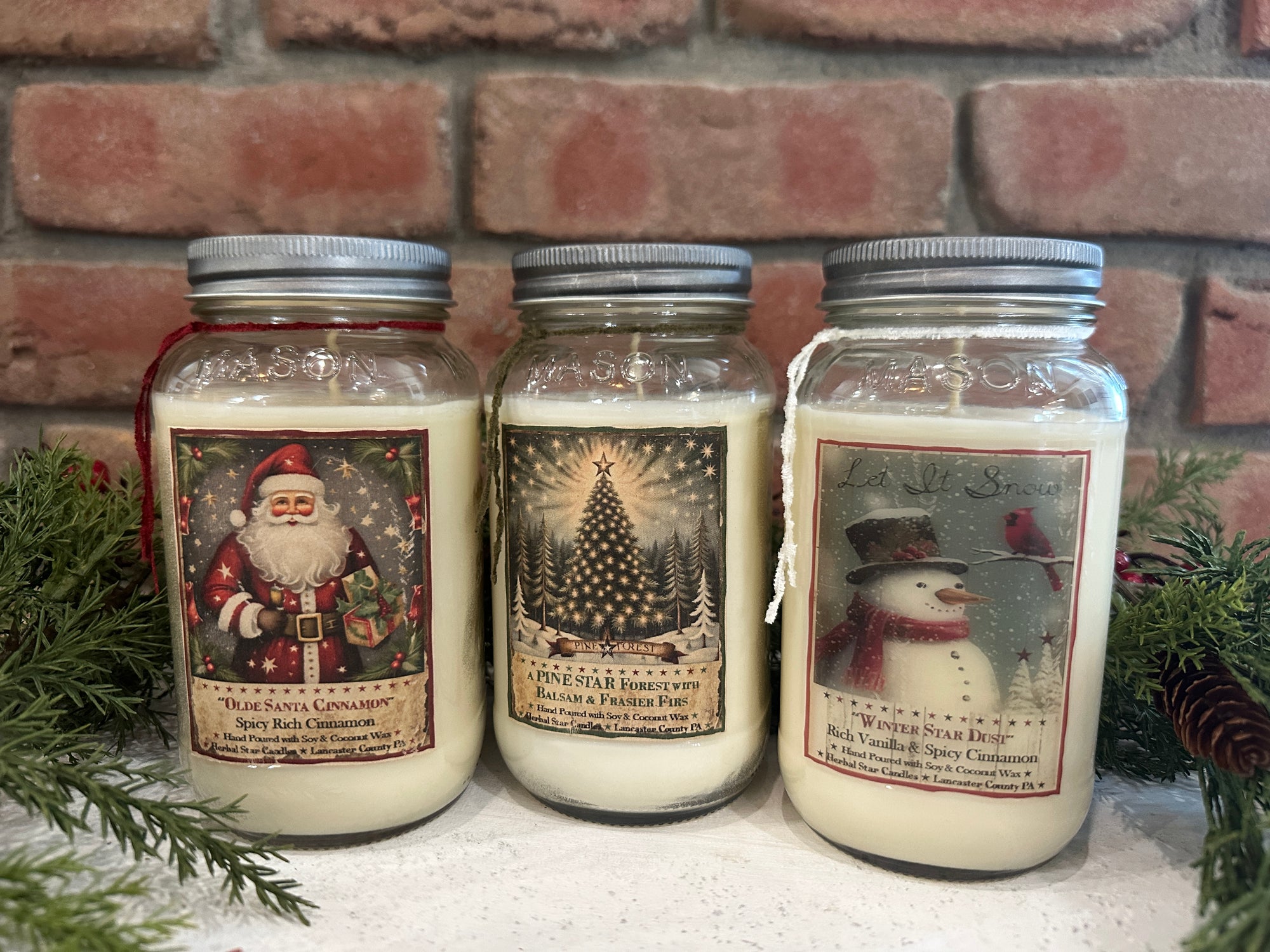 Holiday Soy Jar Candles - 3 Styles