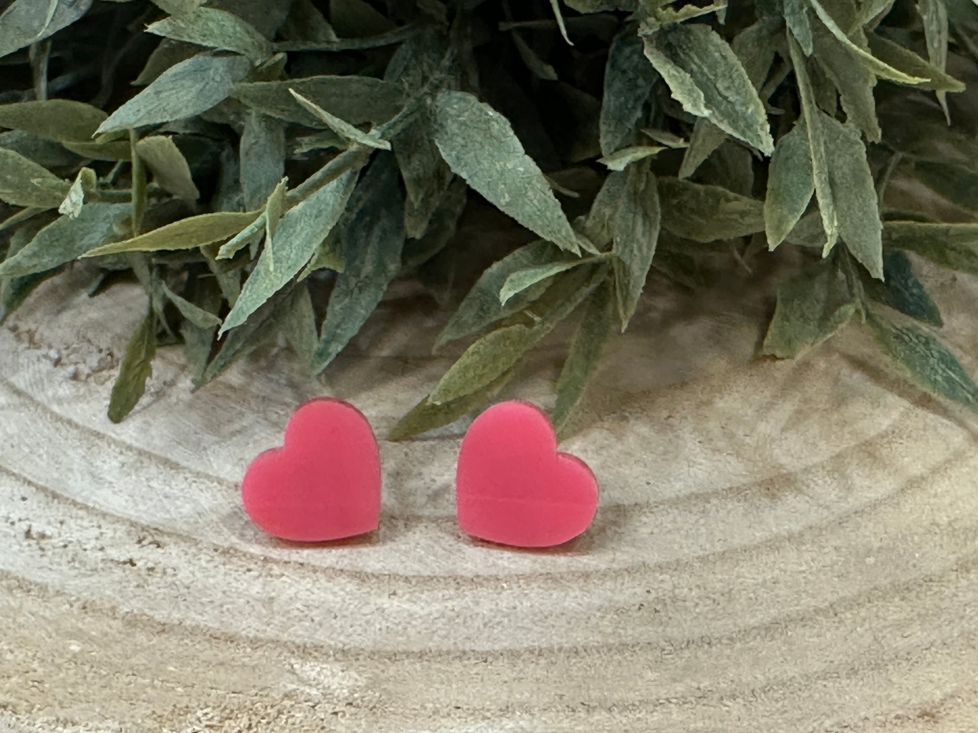 Pink Heart Earrings