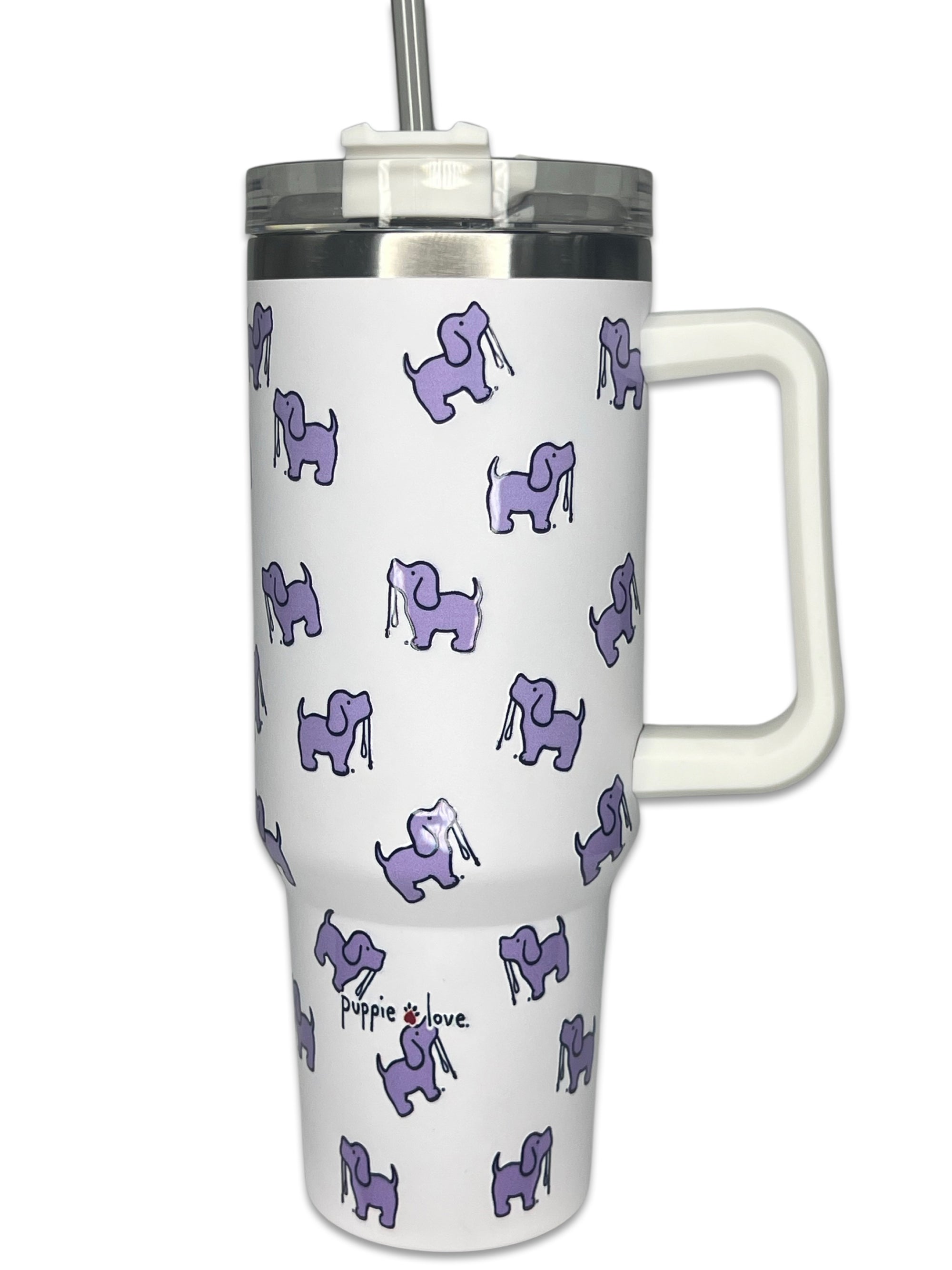 Puppie Love Logo Tumbler - White