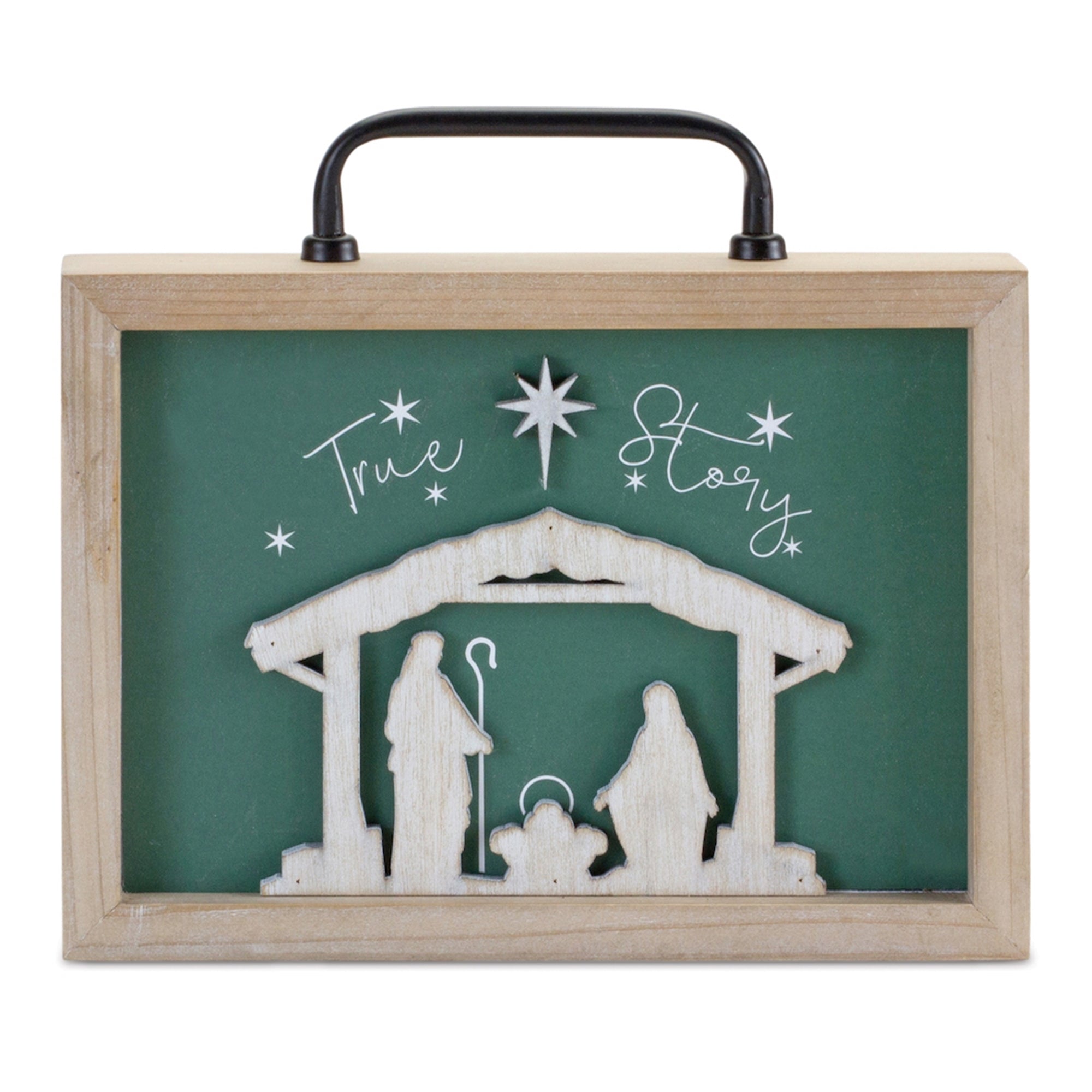 True Story Nativity Plaque