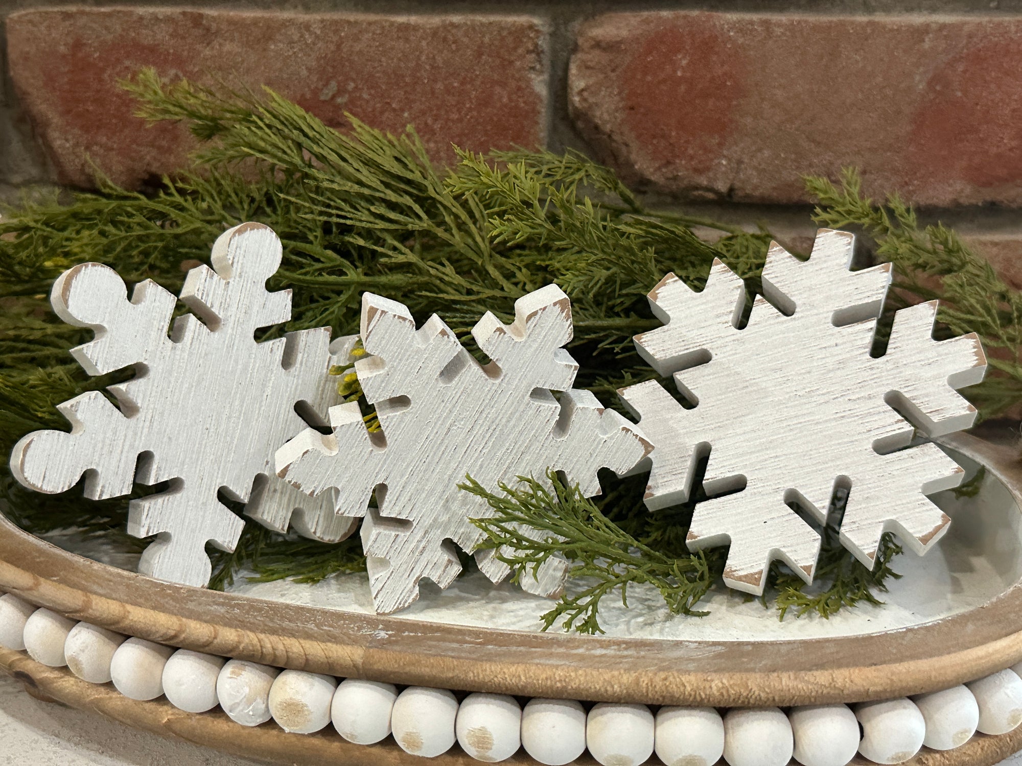 Wooden Snowflake Sitter - 3 Styles