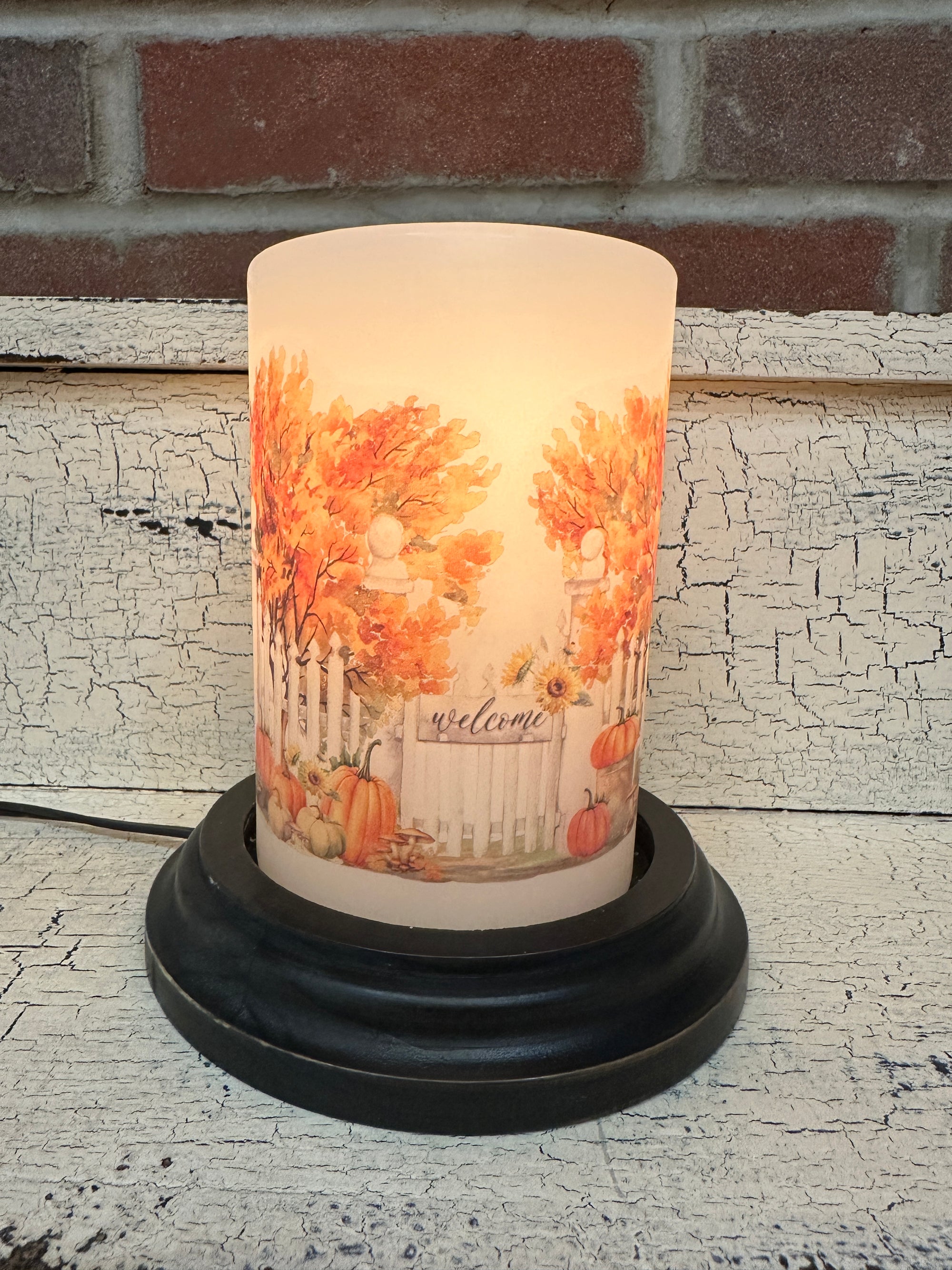 Fall Garden Gate Candle Sleeve