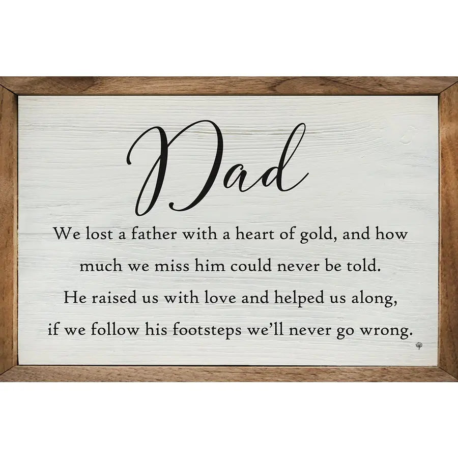 Memorial for Dad Framed Sign