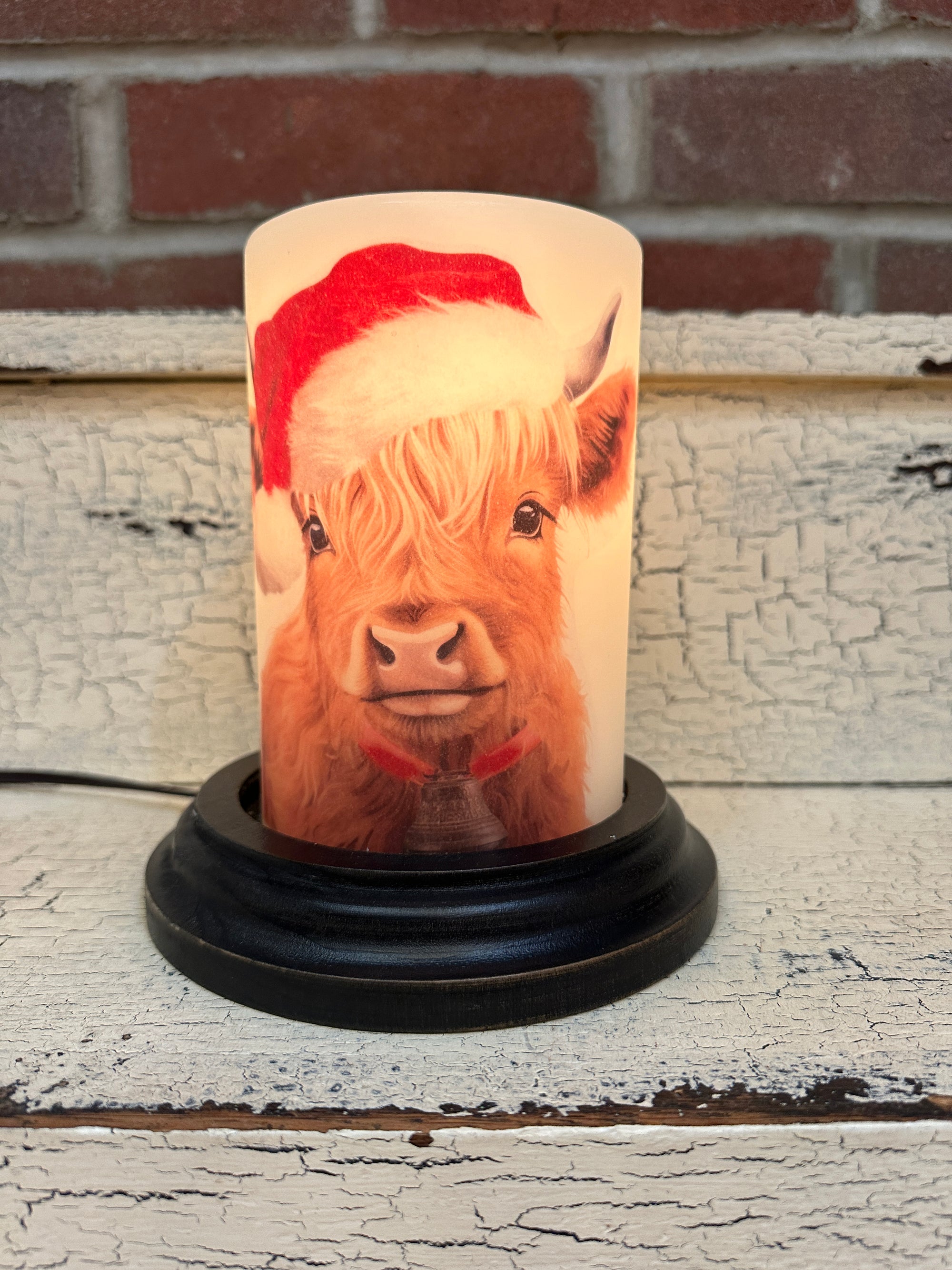 Beau Highland Cow Holiday Candle Sleeve