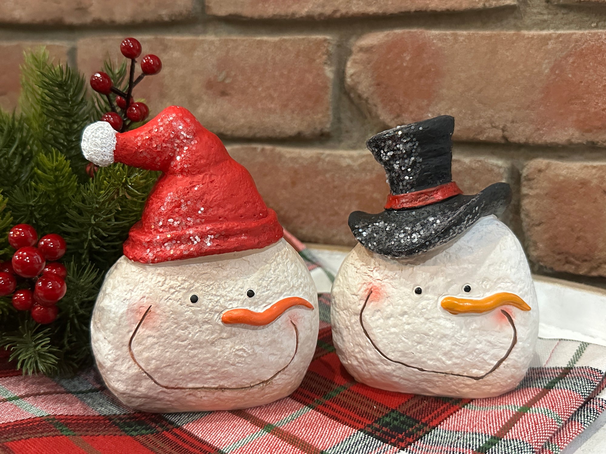 Snowman Head Figurine - Two Styles