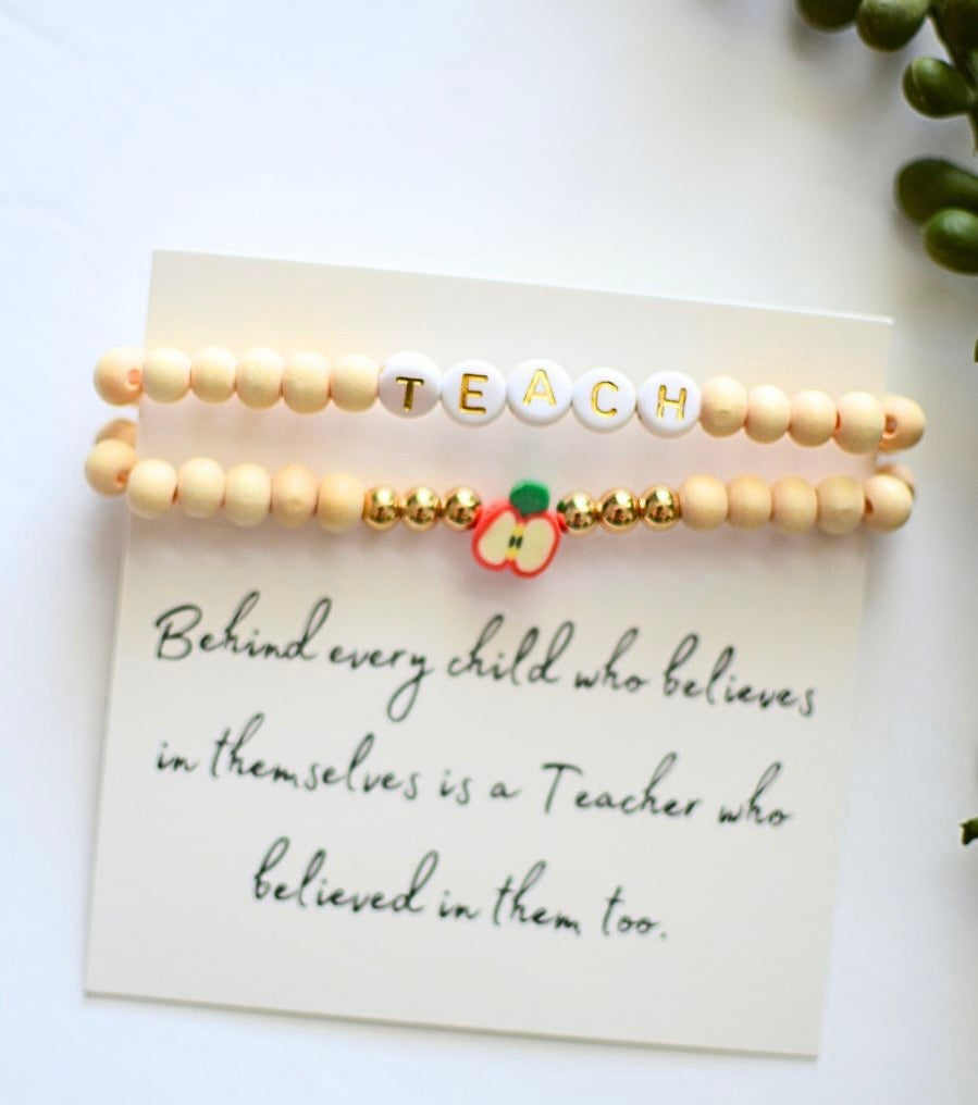 Teacher Bracelet Stack - Set of 2