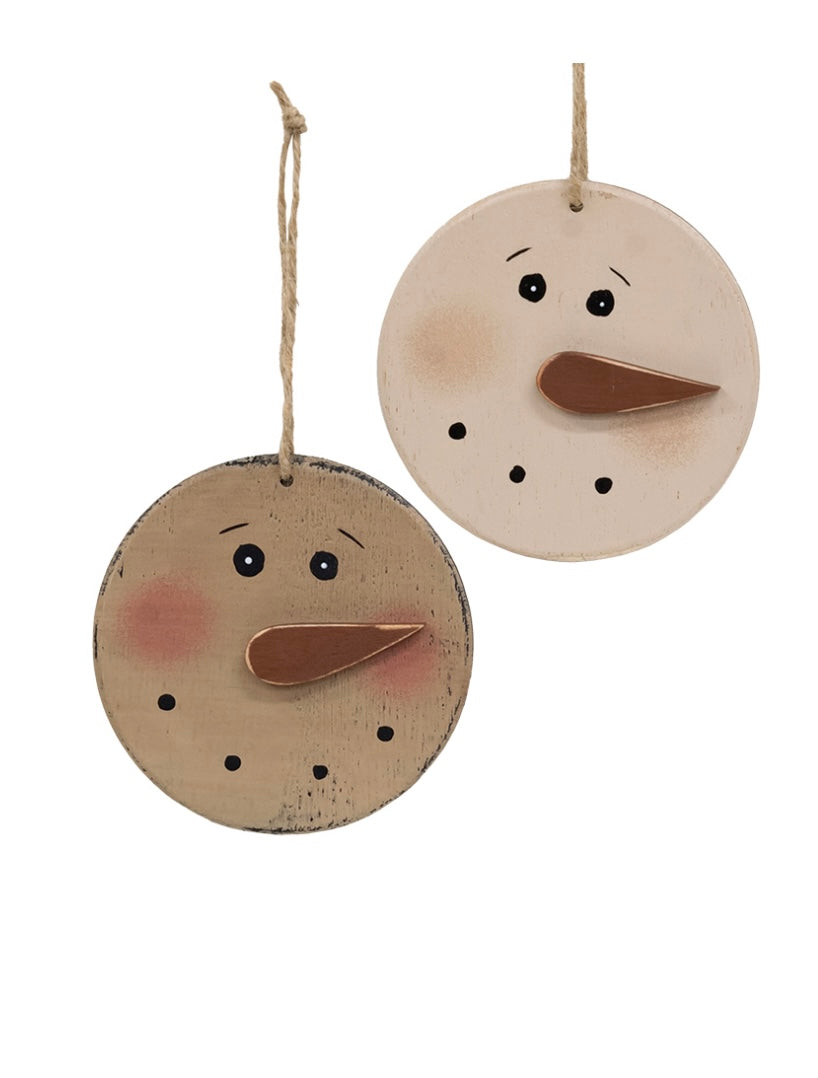 Blushing Snowman Ornament - 2 Styles