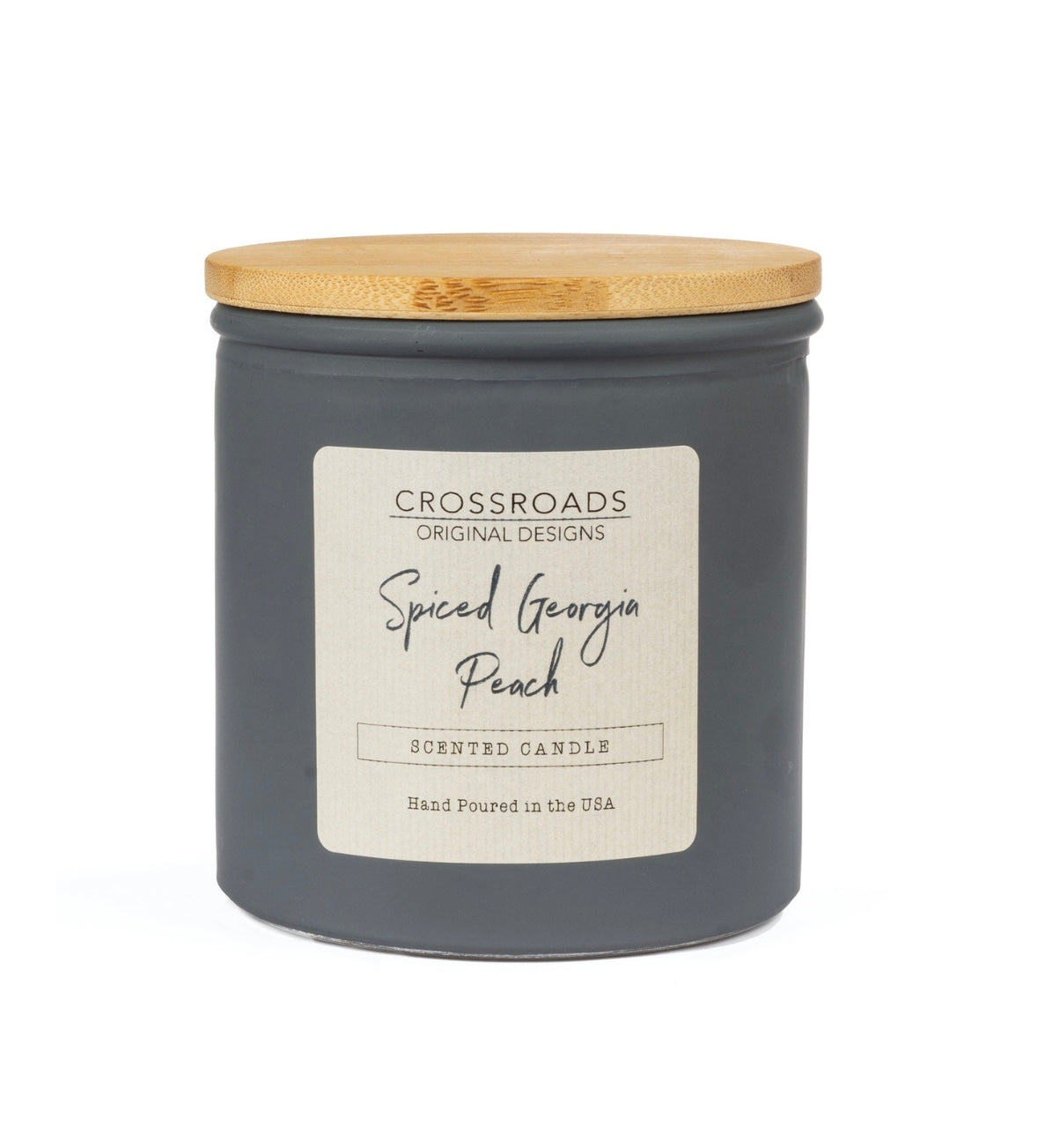 Spiced Georgia Peach Colored Glass 14 oz Candle