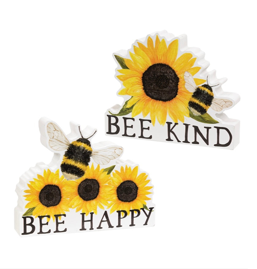 Bee Kind/Bee Happy Sunflower Block - 2 Styles