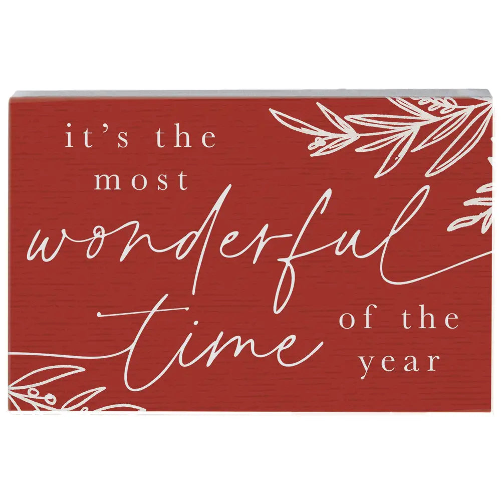 Most Wonderful Time Wood Block Sign