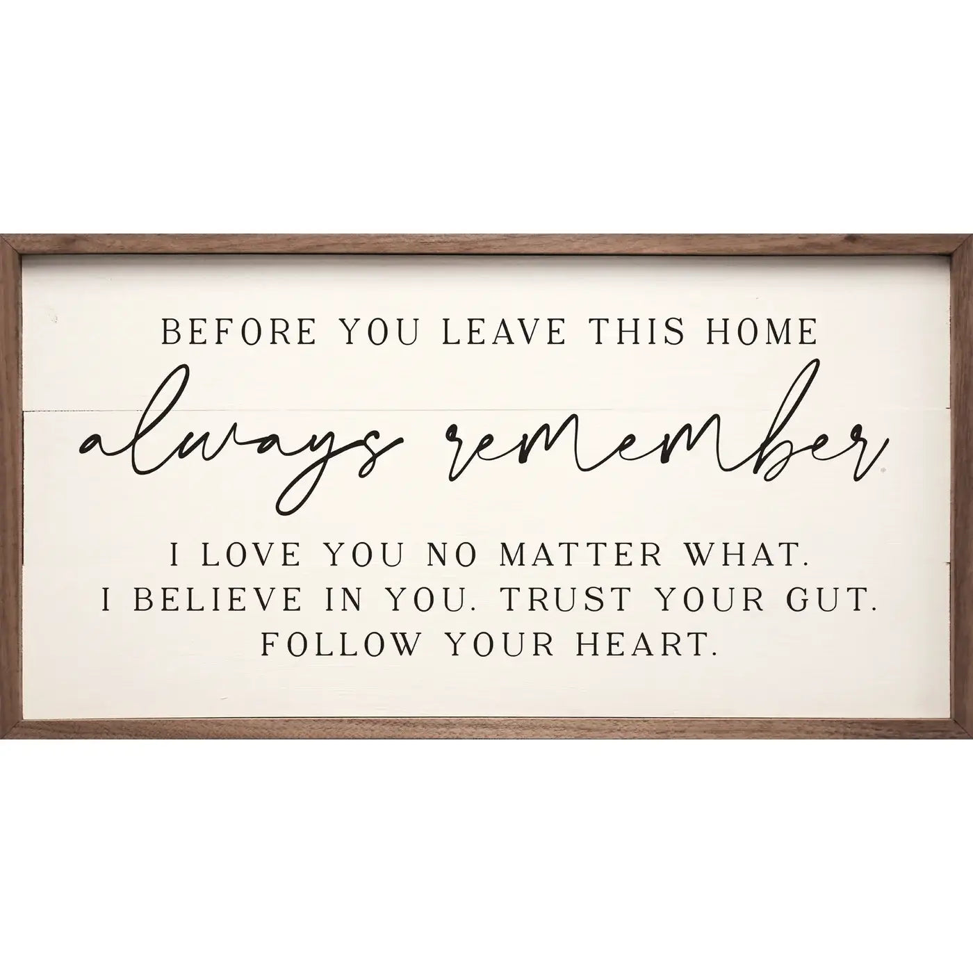 Always Remember Framed Sign