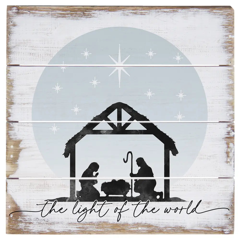 Light of Nativity Pallet Sign