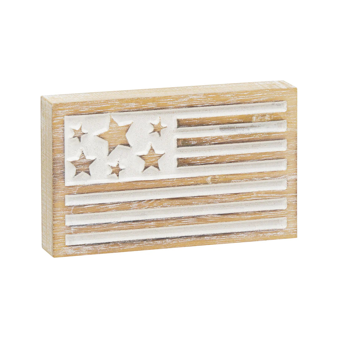 Carved USA Flag