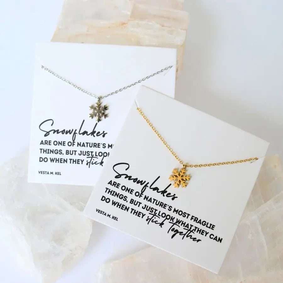 Winter Snowflake Necklace - 2 Styles