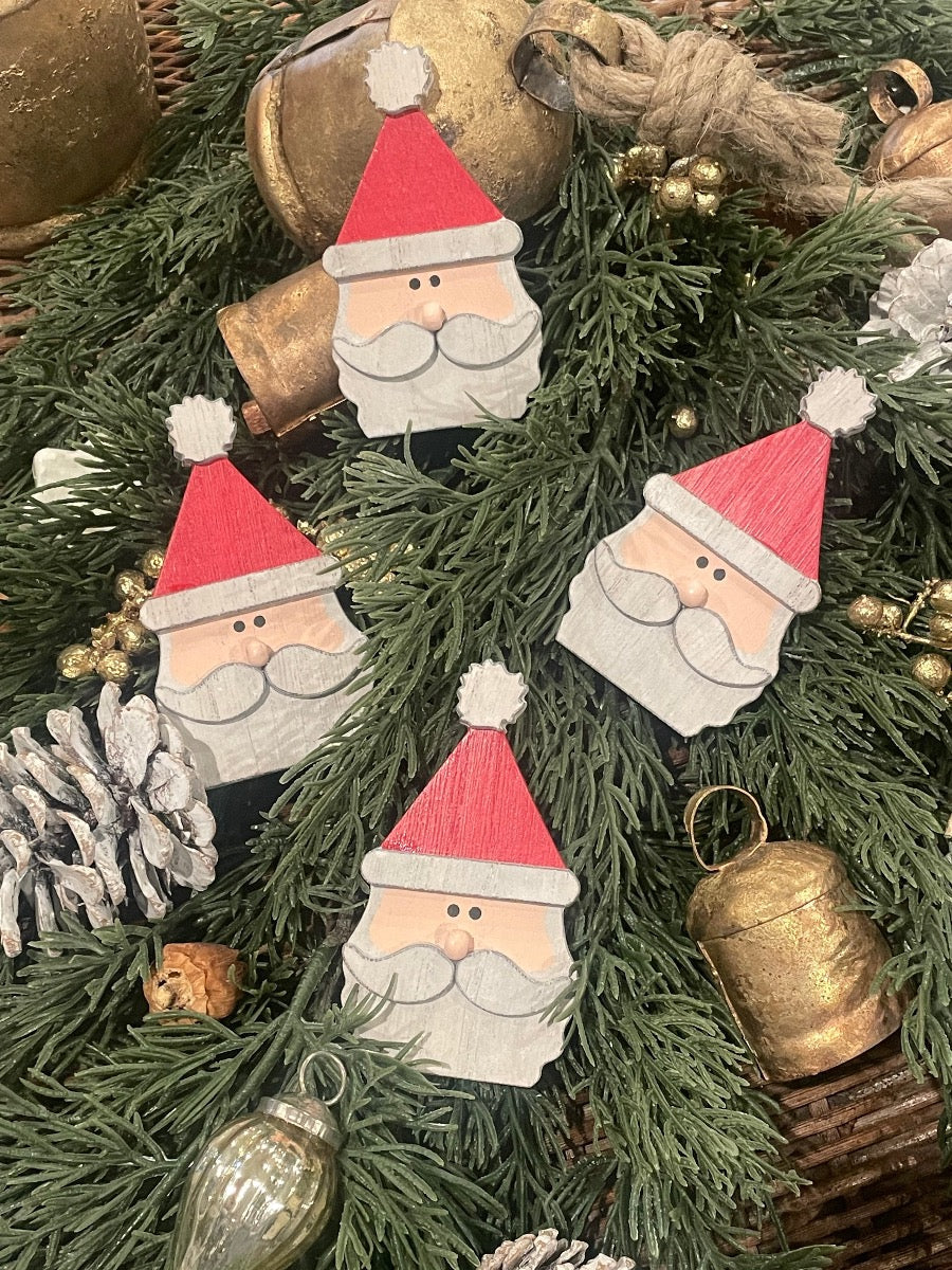 Mini Santa Heads - Set of 5