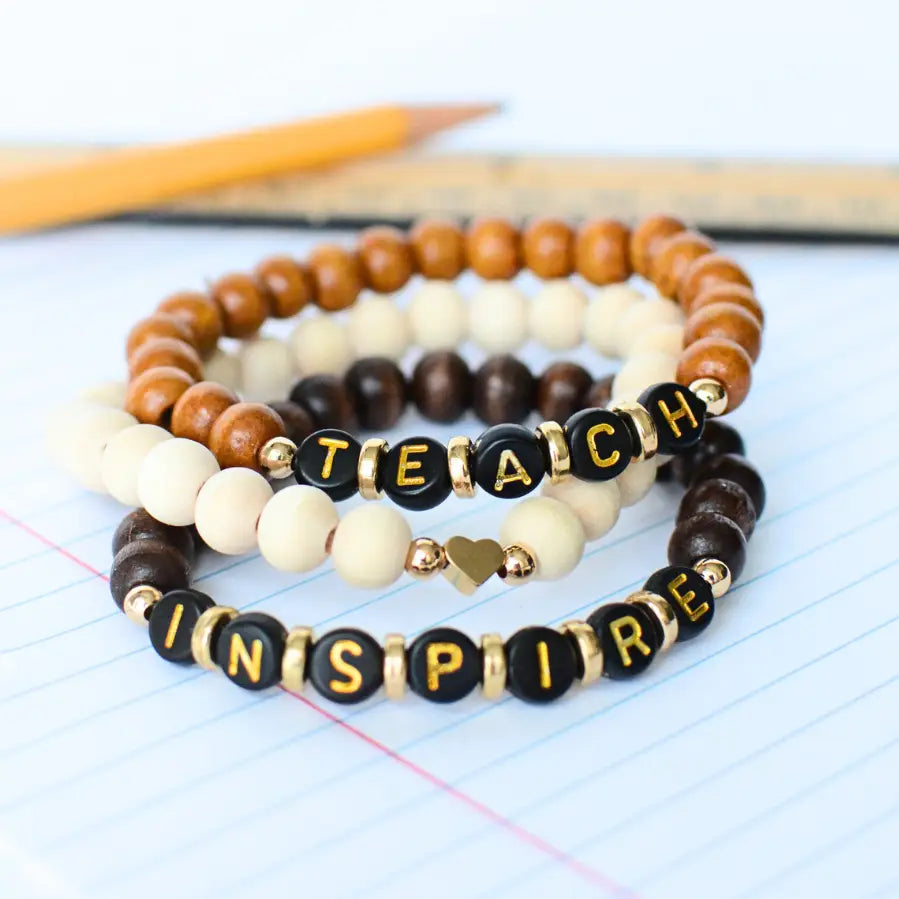 Teach Inspire Bracelet Stack - Set of 3