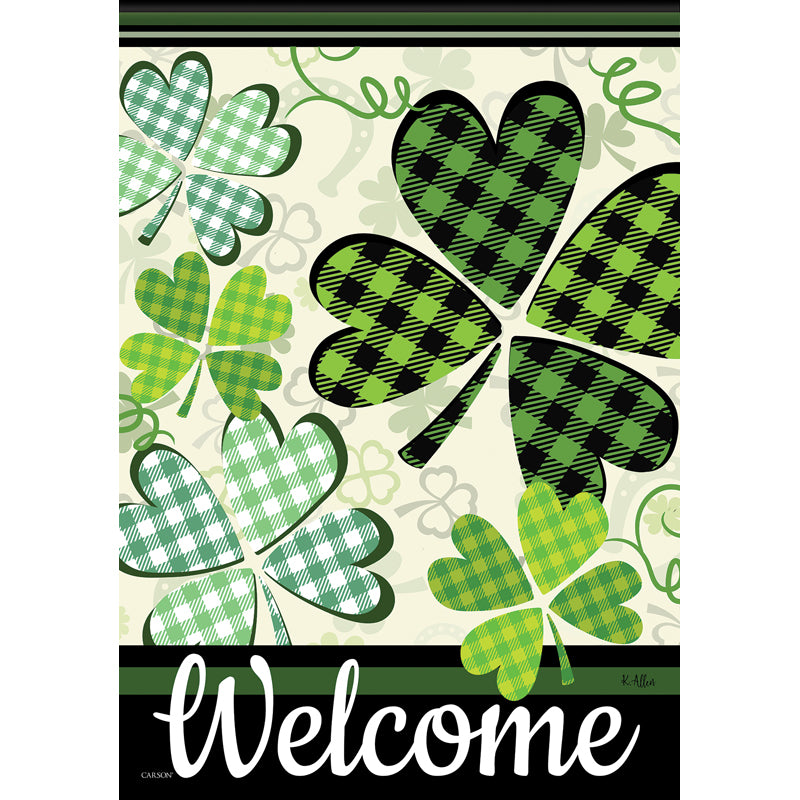 Shamrock Welcome Garden Flag