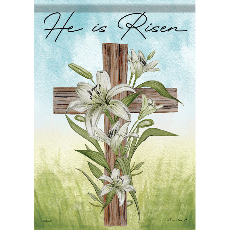 Easter Cross Garden Flag