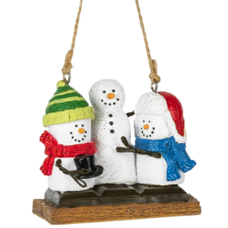 S’mores Building Snowman Ornament