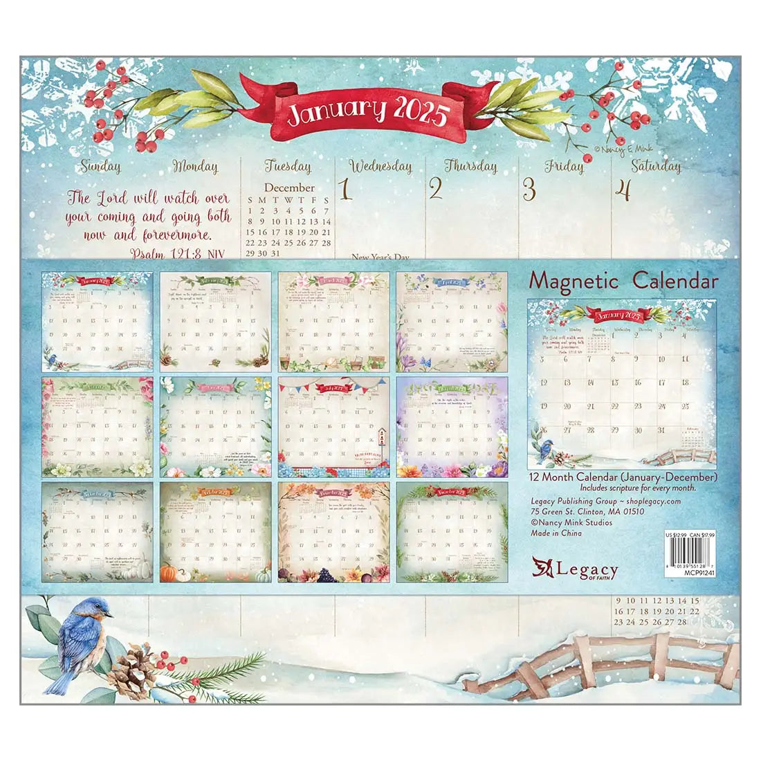 2025 Faithful Heart and Home Magnetic Calendar Pad