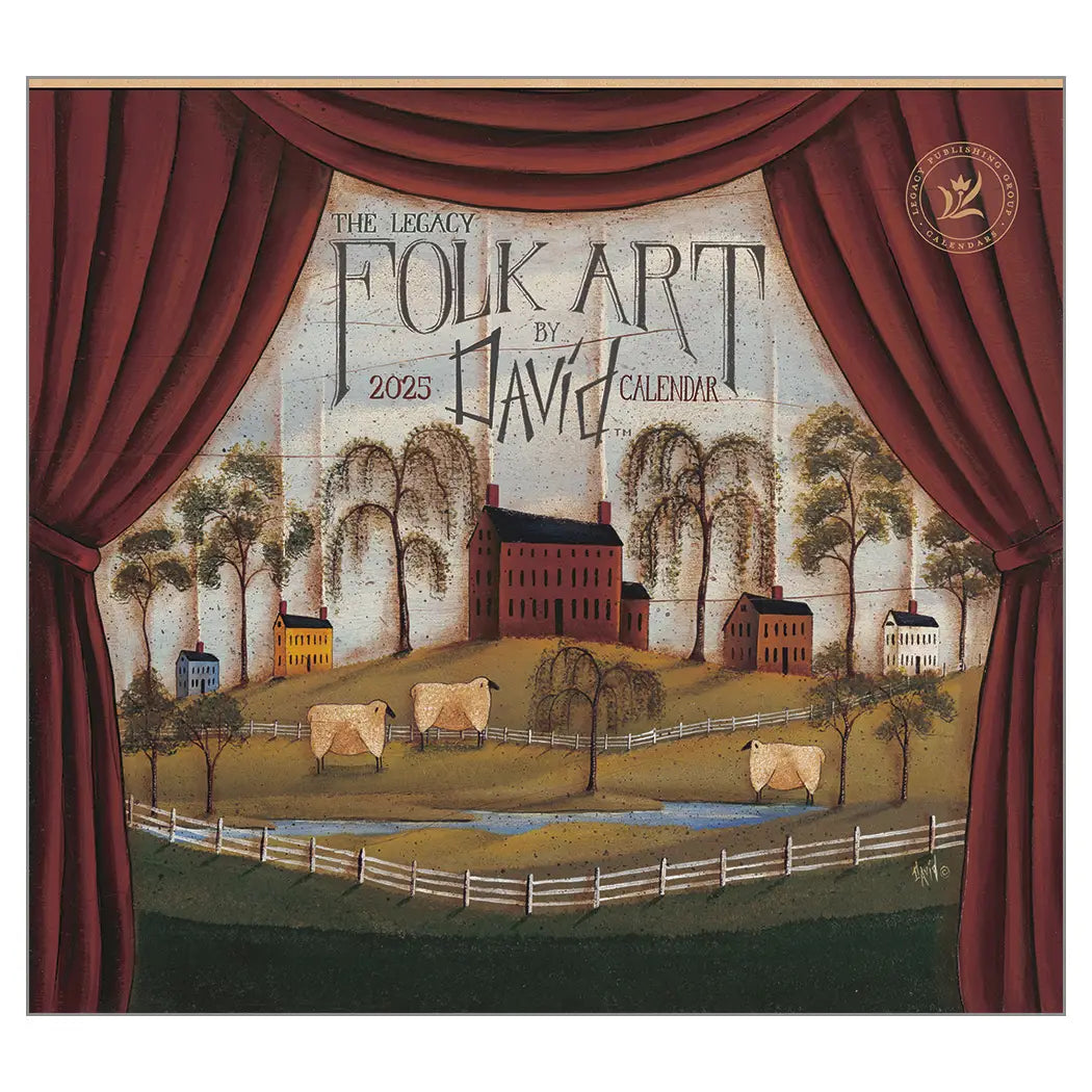 2025 Folk Art by David Wall Calendar