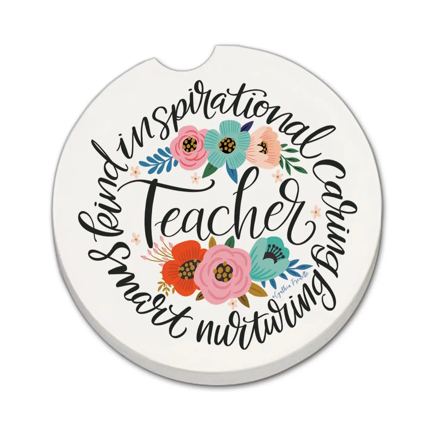 Teacher Words Car Coaster