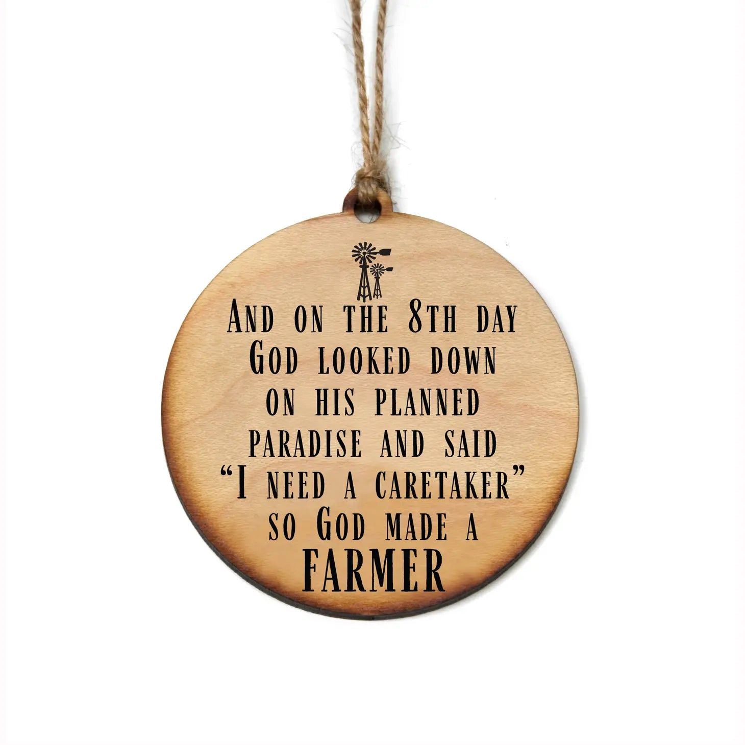 Farmer Wood Ornament