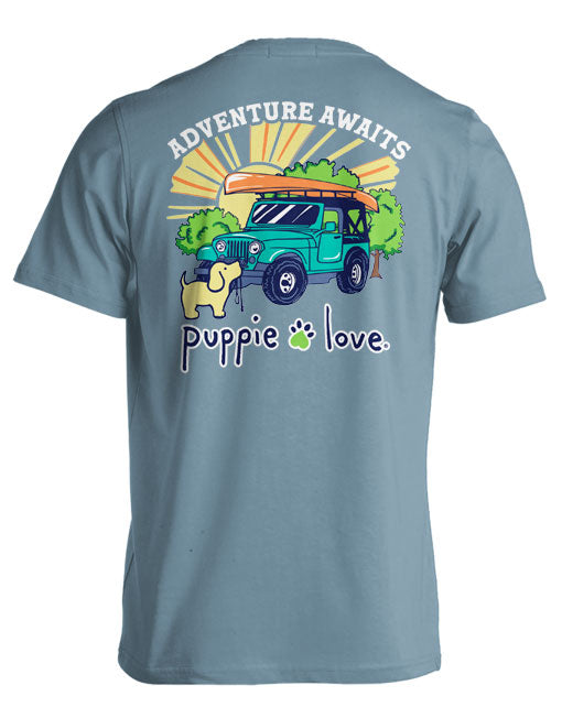 Puppie Love Adventure Awaits Pup Tee