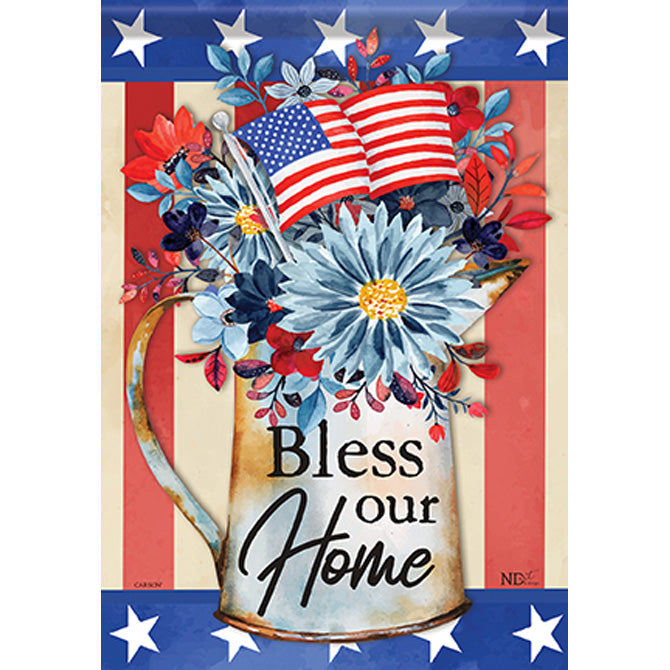 Americana Floral Garden Flag