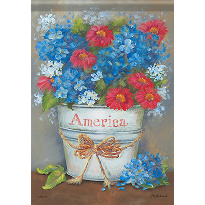 Flower Bucket Garden Flag