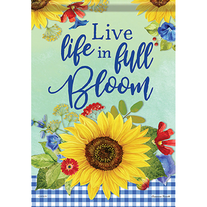 Live Life Garden Flag