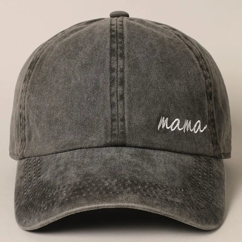 Mama Baseball Cap - Black