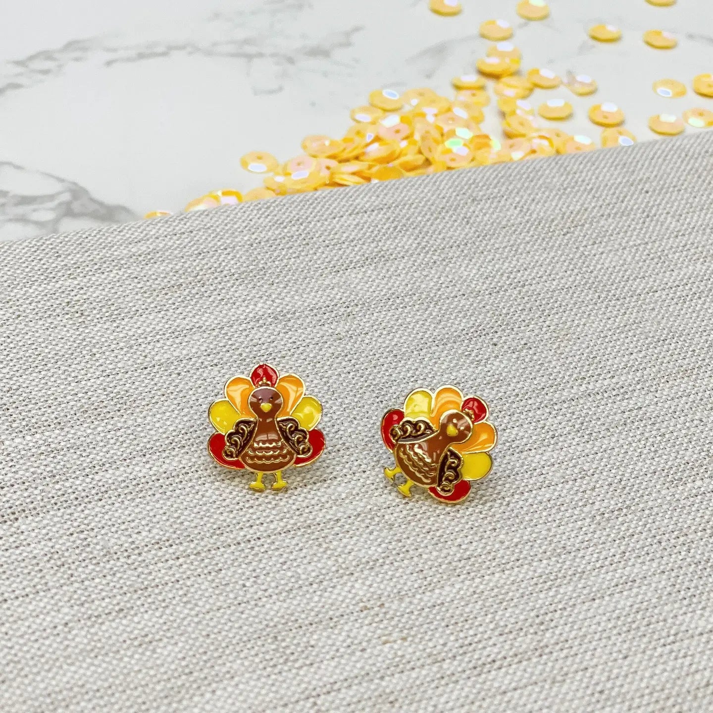 Turkey Enamel Stud Earrings