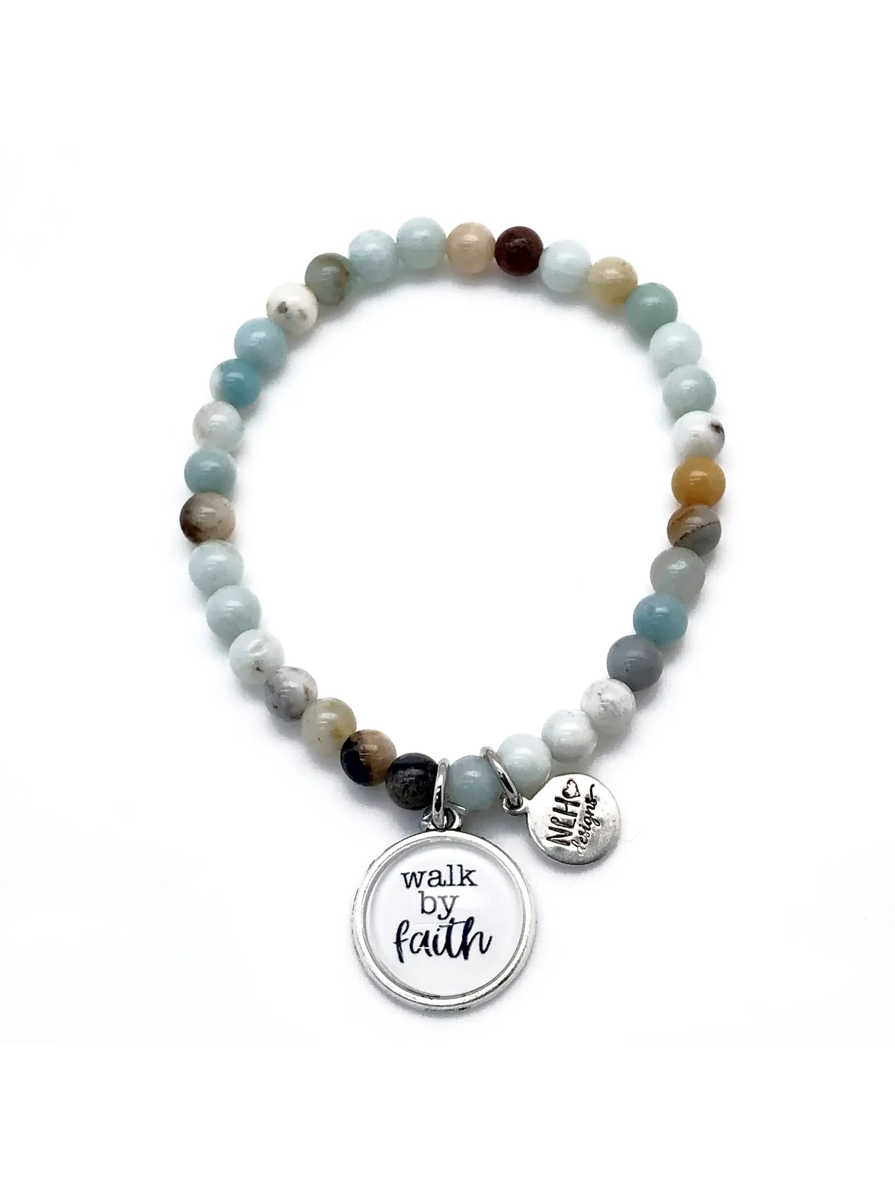 Walk by Faith Sentiment Bracelet