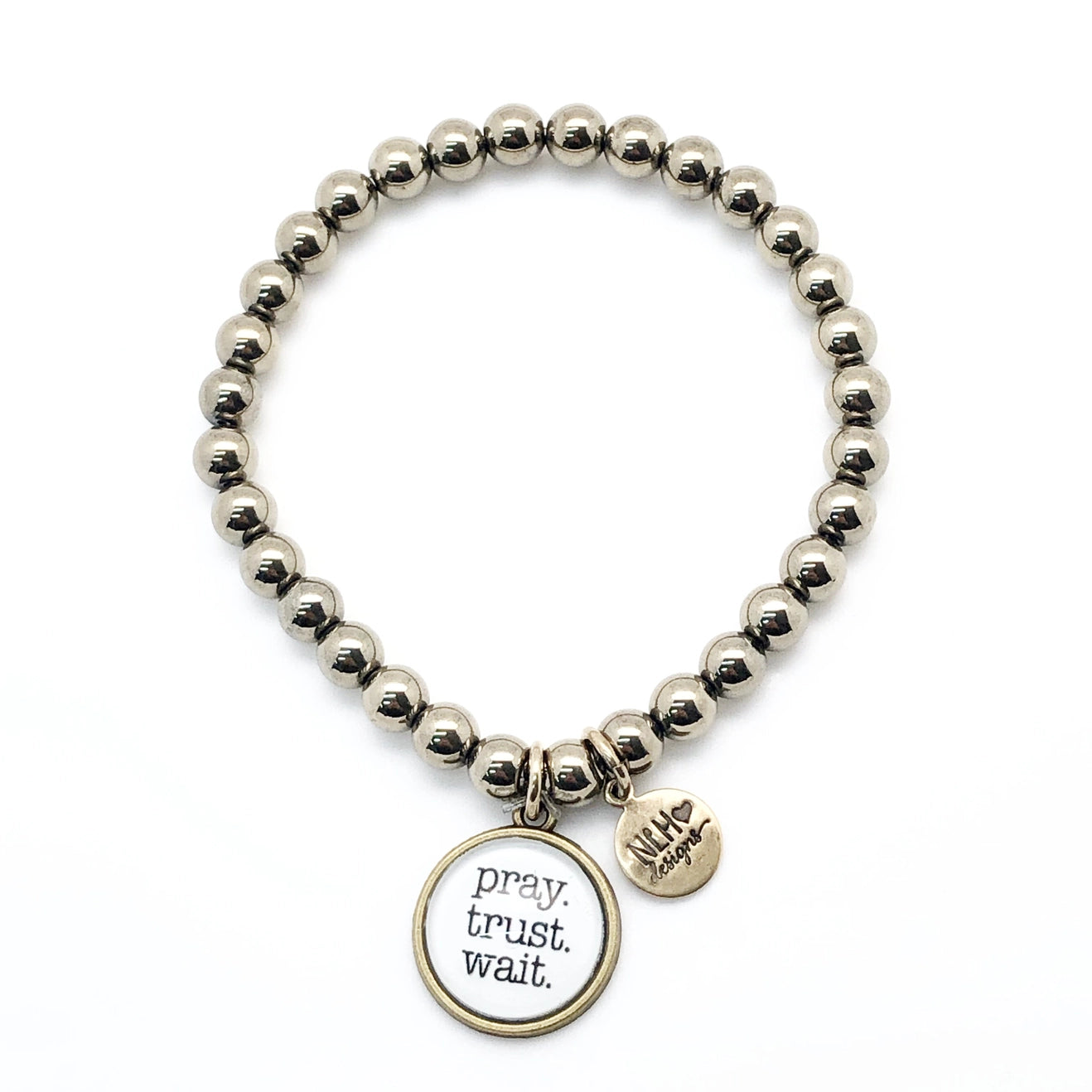 Pray Trust Wait Sentiment Bracelet