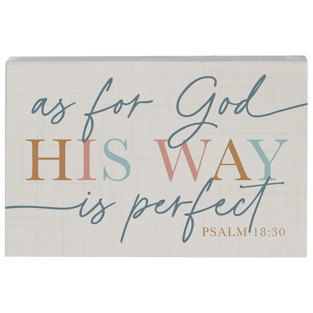 God His Way Wood Block Sign