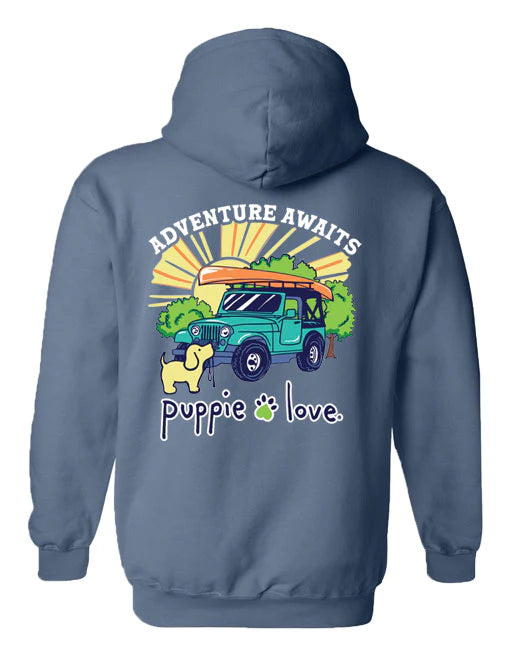 Puppie Love Adventure Awaits Pup Hoodie