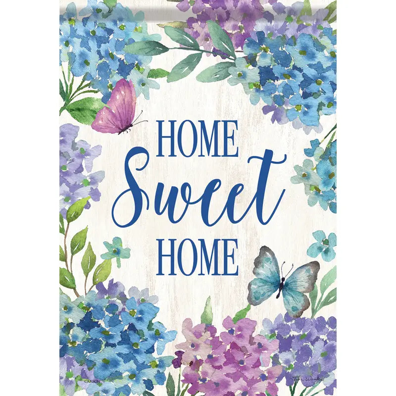 Hydrangeas & Butterflies Garden Flag