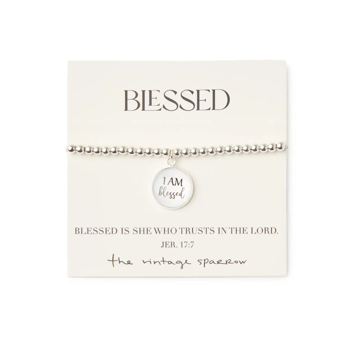 I Am Blessed Silver Bracelet