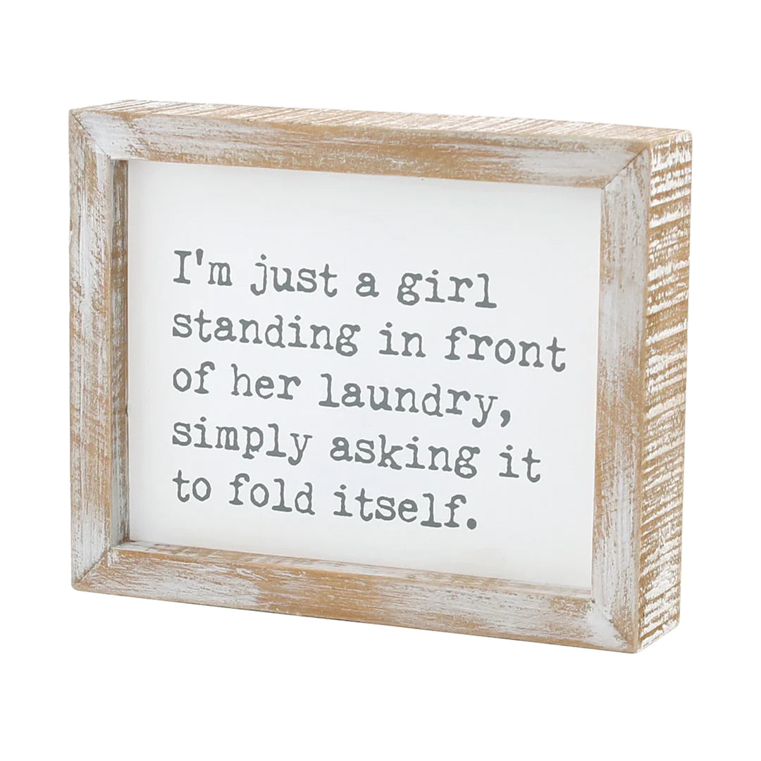 Laundry Fold Itself Framed Sign