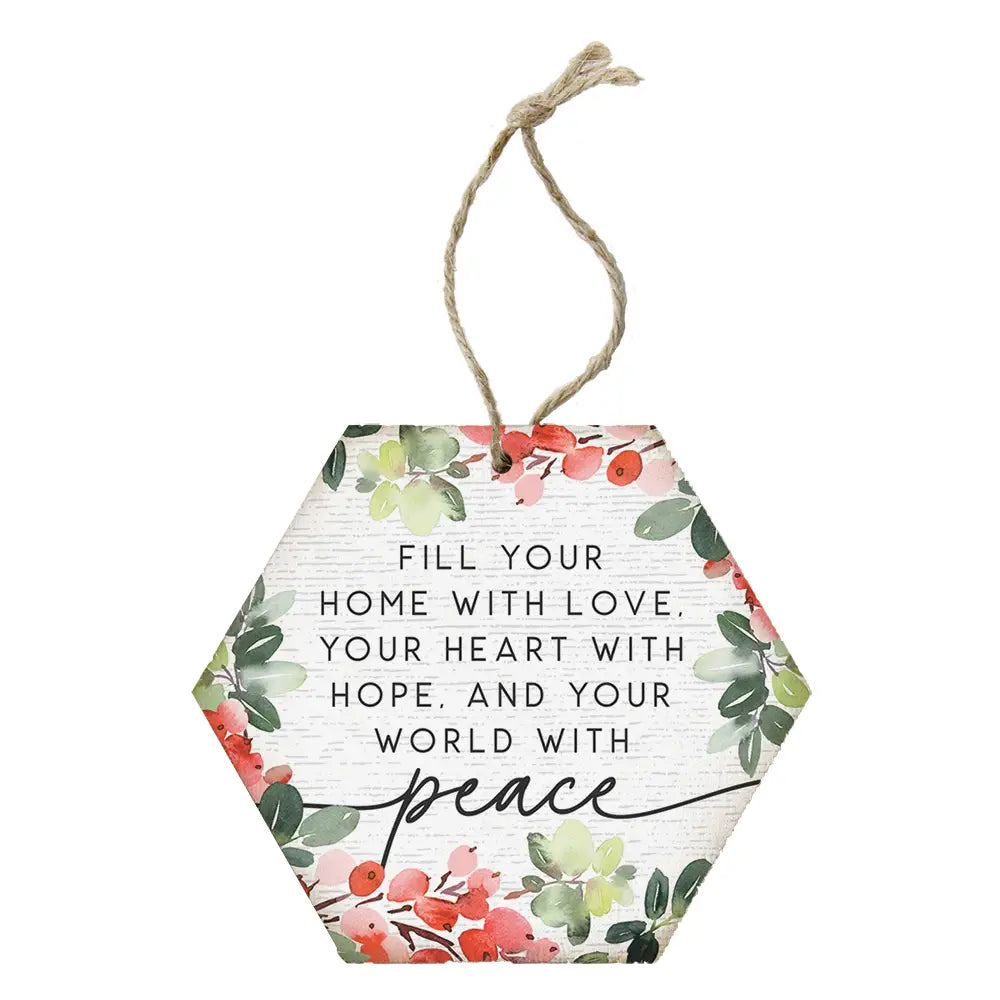 World with Peace Ornament