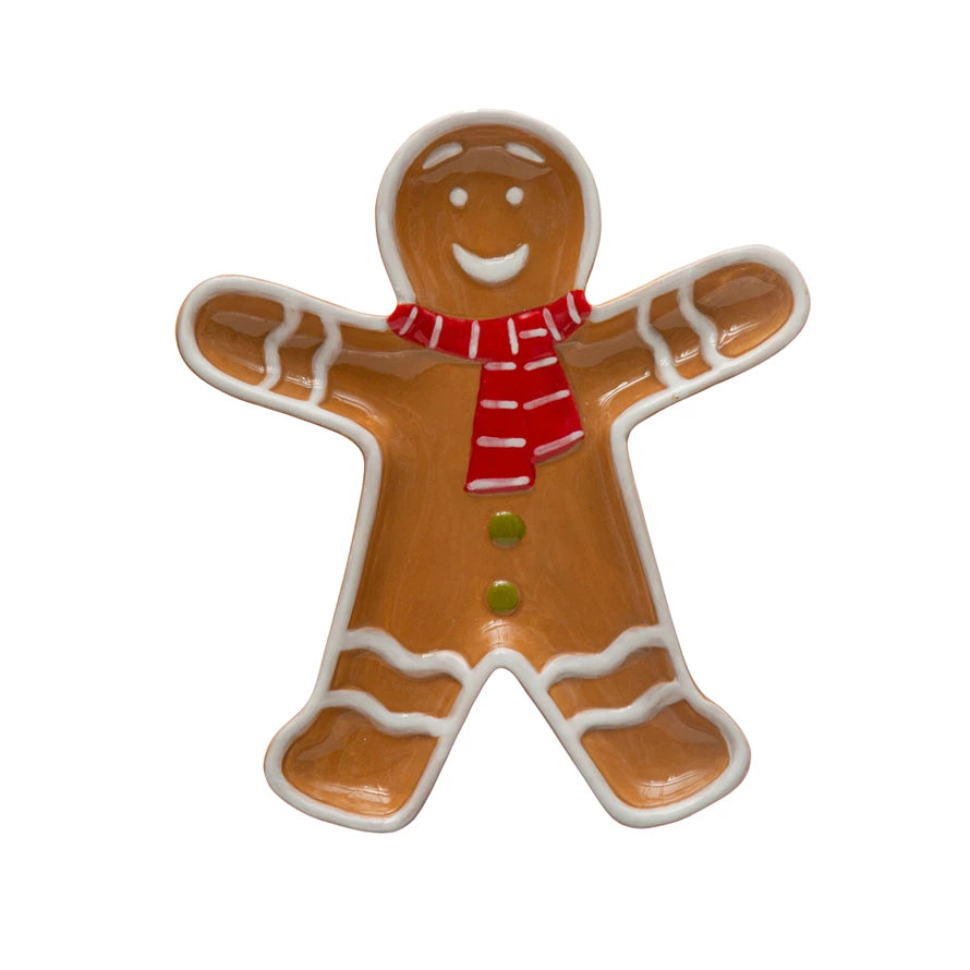 Gingerbread Man Shaped Platter