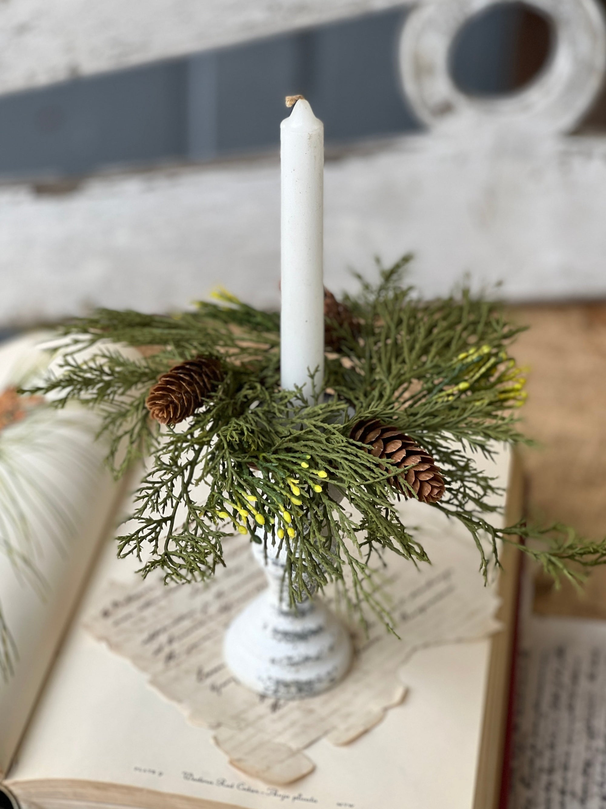 Alpine Cedar Candle Ring - Small