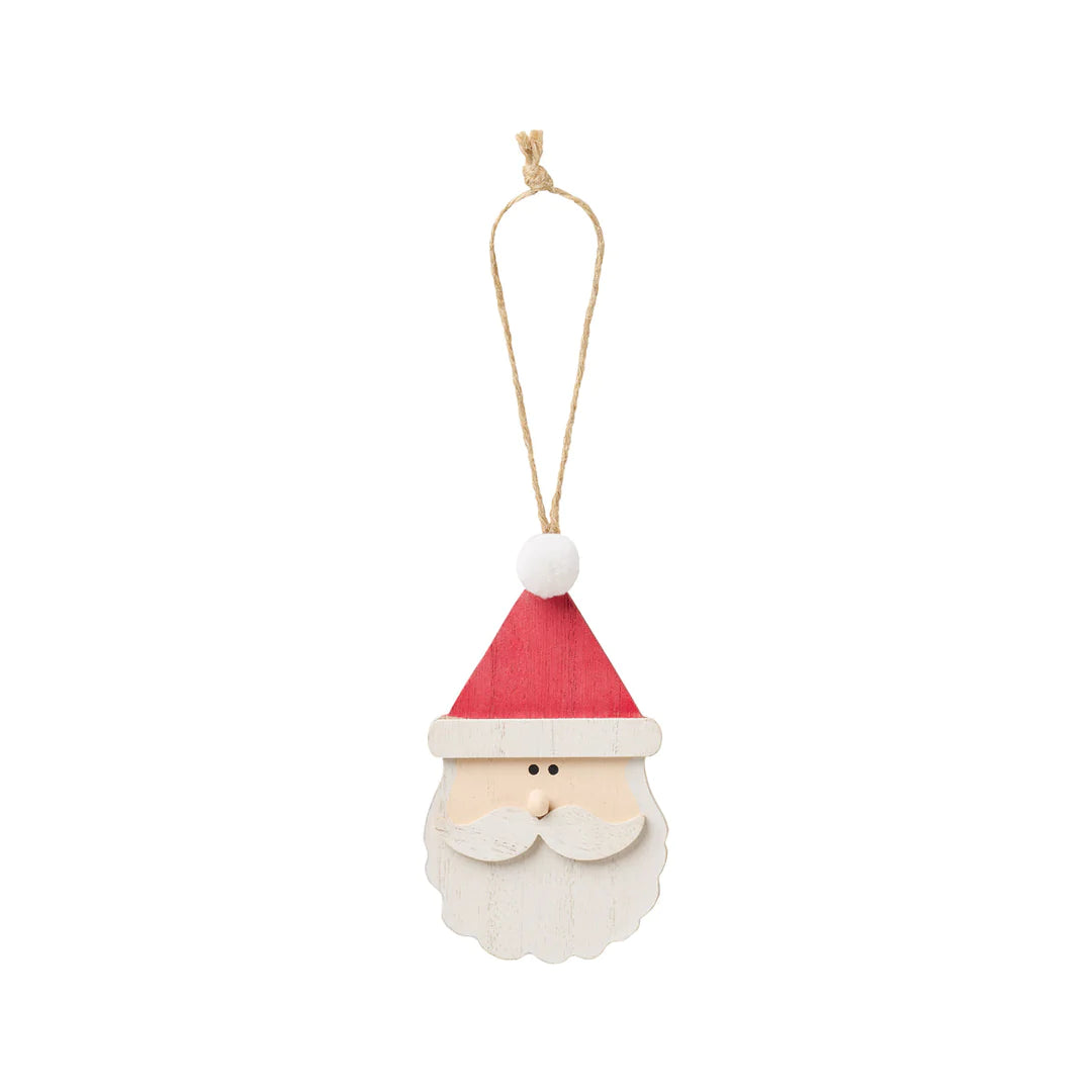 Curly Beard Santa Ornament