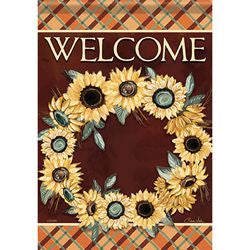 Sunny Wreath Garden Flag