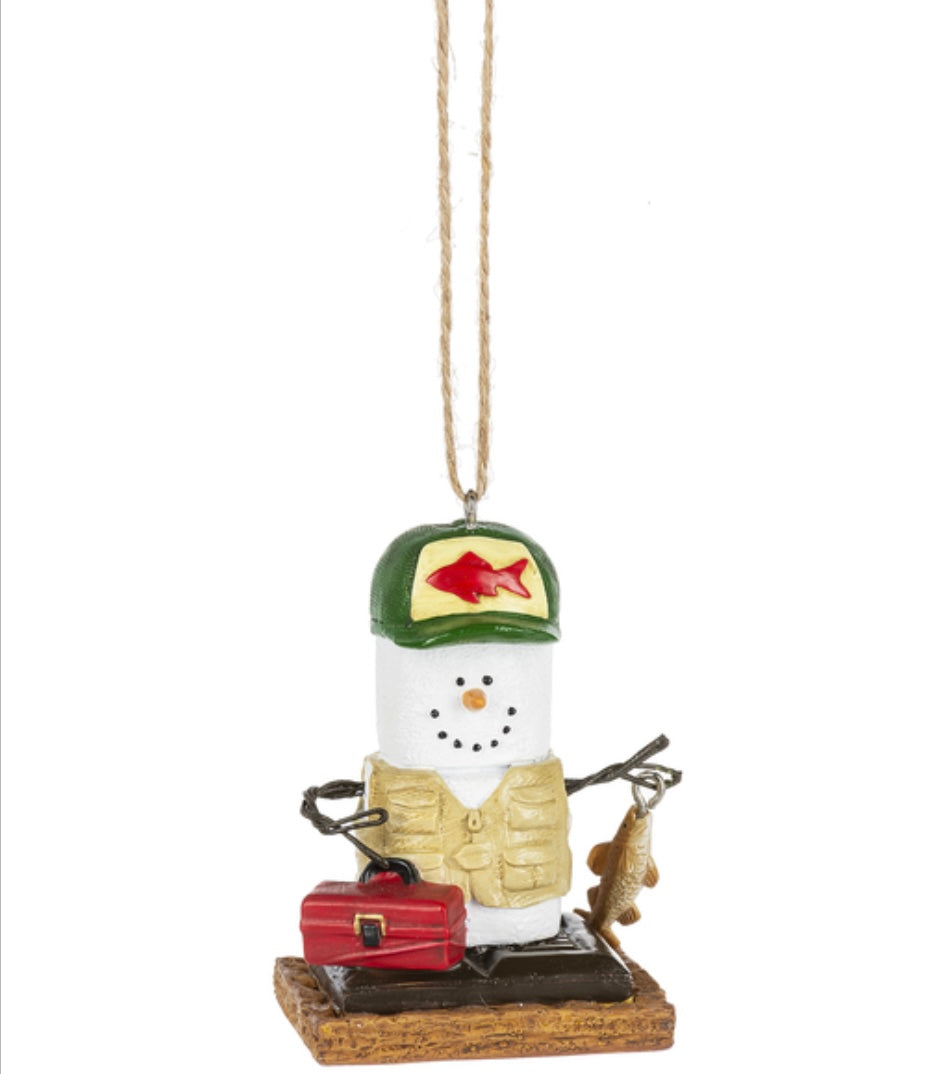 S’mores Fisherman Ornament