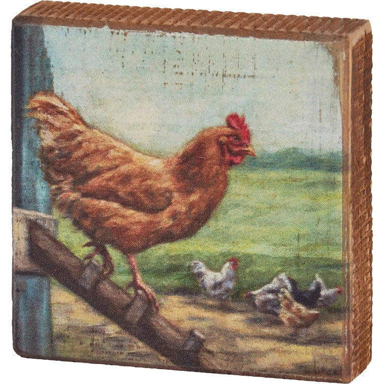 Chicken Coop Block Sign