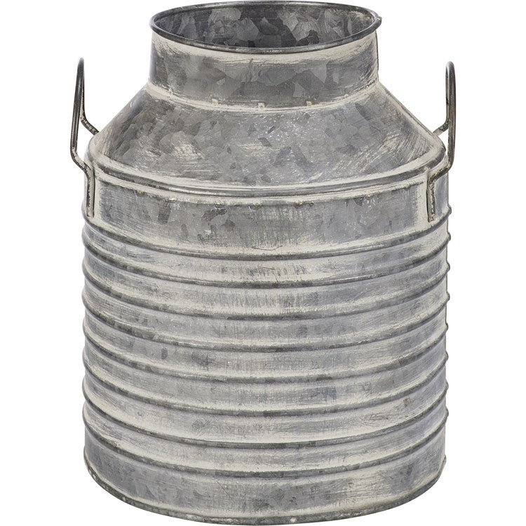 Galvanized Milk Jug Planter