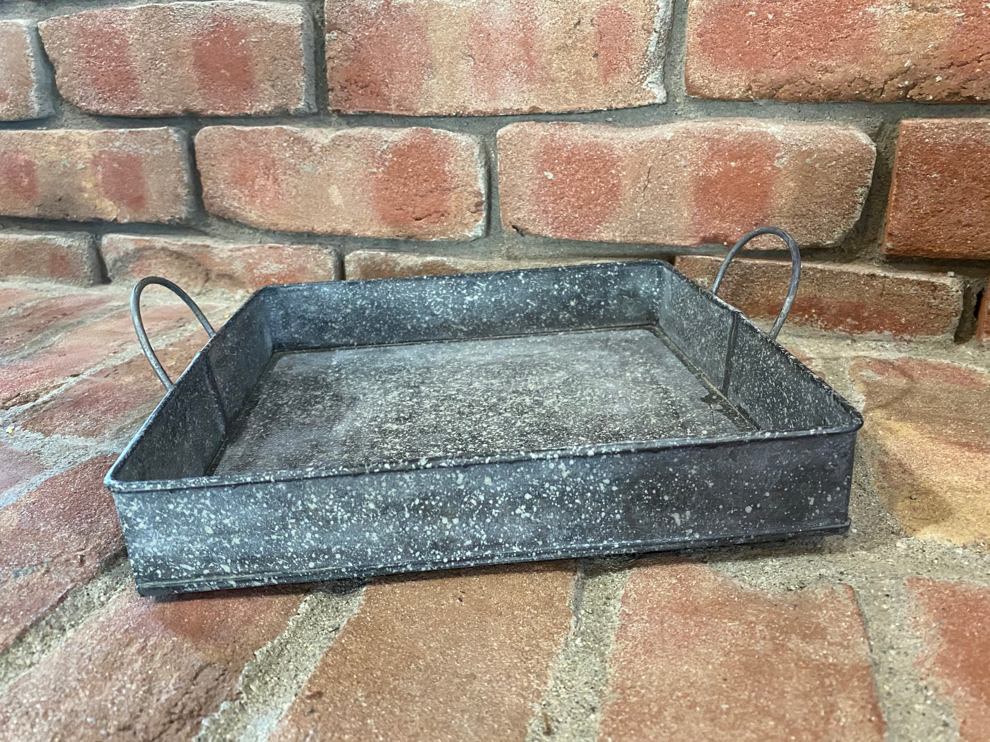 Small Square Galvanized Tray