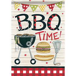 BBQ Time Garden Flag